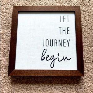 Inspirational Wall Art with Dark Brown Frame